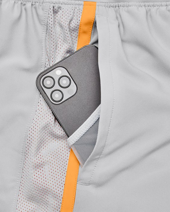Men's UA Launch 2-in-1 7" Shorts in Gray image number 4
